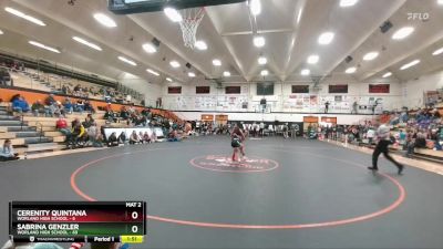 100-105 lbs Round 2 - Sabrina Genzler, Worland High School vs Cerenity Quintana, Worland High School