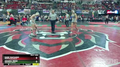 G - 138 lbs Cons. Round 4 - Sage Machado, Frenchtown (Girls) vs Kendra Redd, Anaconda (Girls)