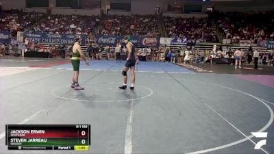 D 1 150 lbs Cons. Round 2 - Jackson Erwin, Southside vs Steven Jarreau, Walker