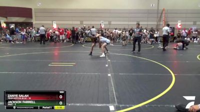 100 lbs Round 2 (6 Team) - Jackson Farrell, Ares vs Zanye Salah, Team Gotcha Blue