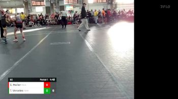 80 lbs Round 1 - Cael Muller, PA Alliance Black vs Tyler Verceles, Team Germantown