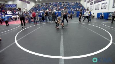 40 lbs Consolation - Rhiller Ellison, El Reno Wrestling Club vs Ryder Hall, Tecumseh Youth Wrestling