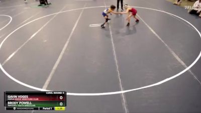 77 lbs Cons. Round 3 - Brody Powell, Wayzata Youth Wrestling vs Gavin Voges, Maple Grove Wrestling Club