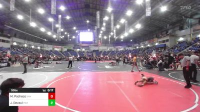 50 lbs Consi Of 4 - Miguel Pacheco, San Luis Valley WC vs Jaxon Devaul, Pikes Peak Warriors