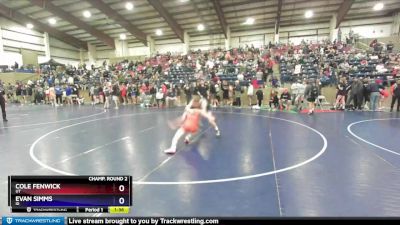 126 lbs Champ. Round 2 - Cole Fenwick, UT vs Evan Simms, ID