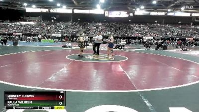 138 lbs Champ. Round 2 - Paula Wilhelm, Bonneville vs Quincey Ludwig, Lakeview