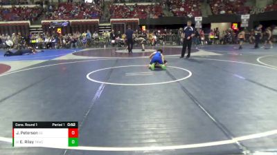 100 lbs Cons. Round 1 - Ethan Riley, Tongue River Wrestling Club vs Jackson Peterson, Stillwater Gladiators