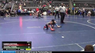 45 lbs Semifinal - Cassius Matthias, Nebraska Wrestling Academy vs Maxwell Hunsel, Greater Heights Wrestling-AAA