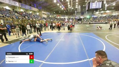 200 lbs Quarterfinal - Julian Campos, North Fork vs Kaden Serna, Fort Lupton