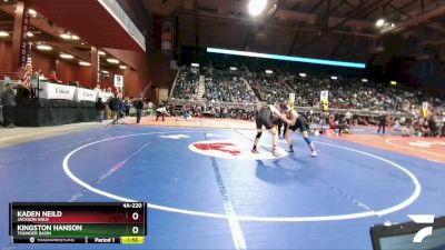 4A-220 lbs Quarterfinal - Kingston Hanson, Thunder Basin vs Kaden Neild, Jackson Hole