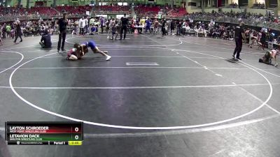 102 lbs Cons. Round 1 - Layton Schroeder, West Point Wrestling Club vs LeTavion Dack, Shelton Wrestling Club