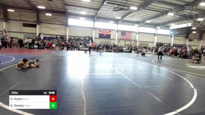 50 lbs Quarterfinal - Kruizemen Myers, Colorado Outlaws vs Stockton Rowley, Ravage WC