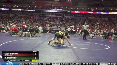 3A-126 lbs Champ. Round 2 - Nolan Howell, Clear Creek-Amana vs Cody Trevino, Bettendorf