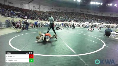 49 lbs Consi Of 32 #2 - Archer Love, Norman Grappling Club vs Dakota Taylor, Sperry Wrestling Club