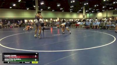 160 lbs Round 3 (6 Team) - Kaden Shaw, Coastline Tidal Wave vs Brenton Russell, Warrior Elite