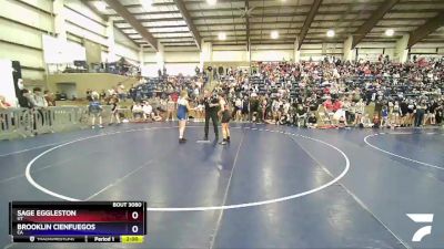 132 lbs Semifinal - Sage Eggleston, UT vs Brooklin Cienfuegos, CA