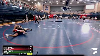 150 lbs Cons. Round 2 - Jose Garcia, El Paso Hanks vs Nick White, Tecumseh