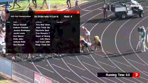 Youth Girls' 100m Hurdles, Prelims 4 - Age 15-16