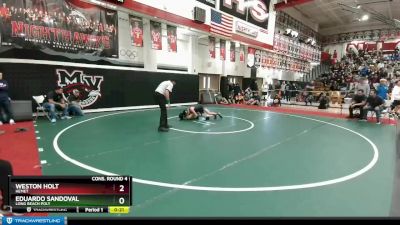 120 lbs Cons. Round 4 - Eduardo Sandoval, Long Beach Poly vs Weston Holt, Hemet