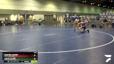 106 lbs Round 3 (6 Team) - Hunter Jessee, Alpha Wrestling vs Colin Clark, Perry Meridian Blue