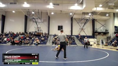 133 lbs Cons. Semi - Dallas Stanton, Rochester University vs Anthony Hughes, Marian University (IN)