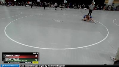 90 lbs Round 1 - Carleigh Clark, BullTrained Wrestling vs Presley Beard, Kansas Young Guns Wrestling Club