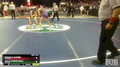 Girls 114 lbs Cons. Round 3 - Sonja Duran-Baca, Highland vs Mckayla Slivers, Miyamura