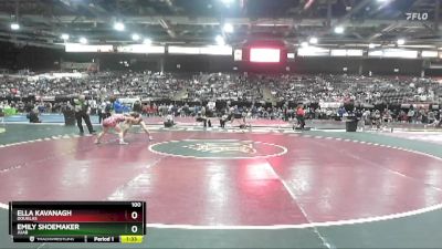 100 lbs Quarterfinal - Ella Kavanagh, Douglas vs Emily Shoemaker, Juab