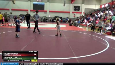 55 lbs Cons. Semi - Hendrix Cobb, Tuscaloosa Takedown Titans vs Hudson Coker, Gulf Coast Wrestling Club