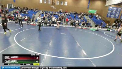 85 lbs Cons. Semi - Mac Gubler, Southern Utah Elite vs Colt Hanssen, Wasatch