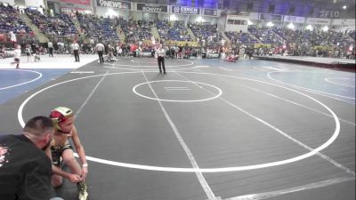 66 lbs Round Of 16 - Sam Baird, Elbert County Wranglers vs Tristen Craft, Badlands Elite