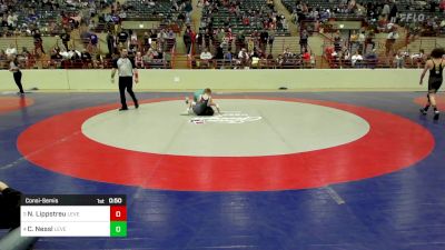 90 lbs Consolation - Natalie Lippstreu, Level Up Wrestling Center vs Callen Nessl, Level Up Wrestling Center