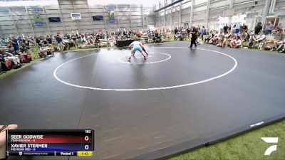 182 lbs 4th Wrestleback (16 Team) - Seer Godwise, Team Indiana vs Xavier Stermer, Michigan Red