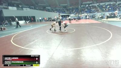 6A-120 lbs Champ. Round 1 - Jacob Larsen, Clackamas vs Mateo Mazariegos, Roosevelt