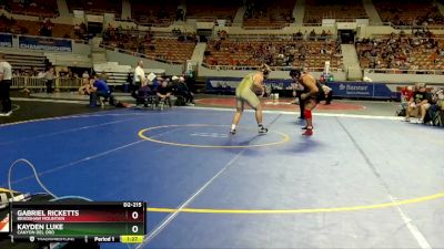 D2-215 lbs Semifinal - Kayden Luke, Canyon Del Oro vs Gabriel Ricketts, Bradshaw Mountain