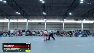 119 lbs Round 3 (4 Team) - Braelyn Arredondo, All IN Wrestling Academy vs Waylon Hoyt, Team Renegade