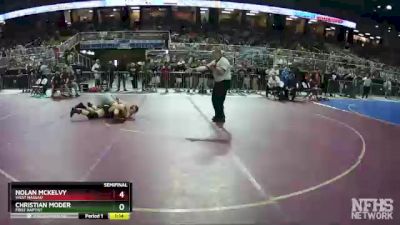 1A 182 lbs Semifinal - Nolan Mckelvy, West Nassau vs Christian Moder, First Baptist