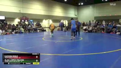 195 lbs Round 4 (10 Team) - Lucson Emile, Youth Impact Center vs Elan Lopez-Falcon, Storm Wrestling Black