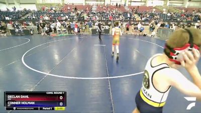 86 lbs Cons. Round 1 - Declan Dahl, MN vs Conner Holman, UT