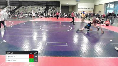 101 lbs Rr Rnd 7 - Garrison Raper, Darkhorse Arado vs Derek Bush, Roundtree Wrestling Academy Blue