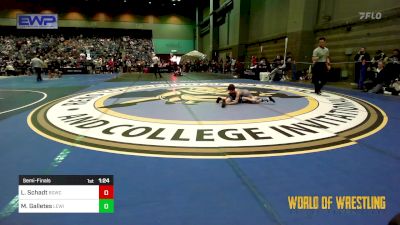 55 lbs Semifinal - Landyn Schadt, Big Game Wrestling Club vs Max Galletes, Lewis Academy