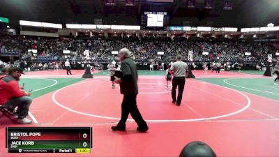 65 lbs Quarterfinal - Bristol Pope, BOZA vs Jace Korb, SHB1