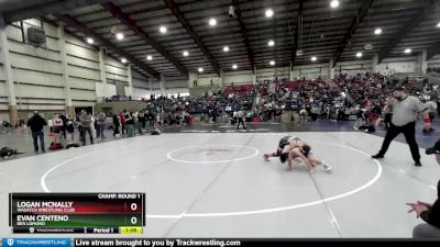 100 lbs Champ. Round 1 - Logan McNally, Wasatch Wrestling Club vs Evan Centeno, Ben Lomond