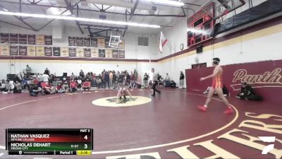 157 lbs Semifinal - Nathan Vasquez, Skyline College vs Nicholas Dehart, Fresno City