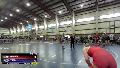 140 lbs 2nd Place Match - Coral Averett, Oregon vs Kaari Storrs, Alaska