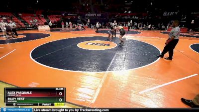 2A 285 lbs Champ. Round 1 - Alex Pasquale, Lemont (H.S.) vs Riley Vest, Harvard