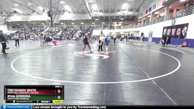 285 lbs Quarterfinal - Ryan Boersma, Unattached Missouri vs Treyshawn White, Indian Hill Community College