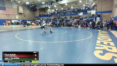 135lbs Cons. Round 7 - Tyla Olson, Mount Baker (Girls) vs Keely Talavera, Union (Girls)