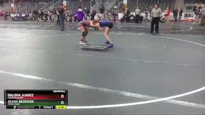 110 lbs Semifinal - Olivia Bezdicek, Team Idaho vs Paloma Juarez, Team Missouri