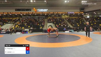 125 kg Round Of 16 - Demertius Thomas, Pittsburgh Wrestling Club vs Christian Lance, Sunkist Kids Wrestling Club